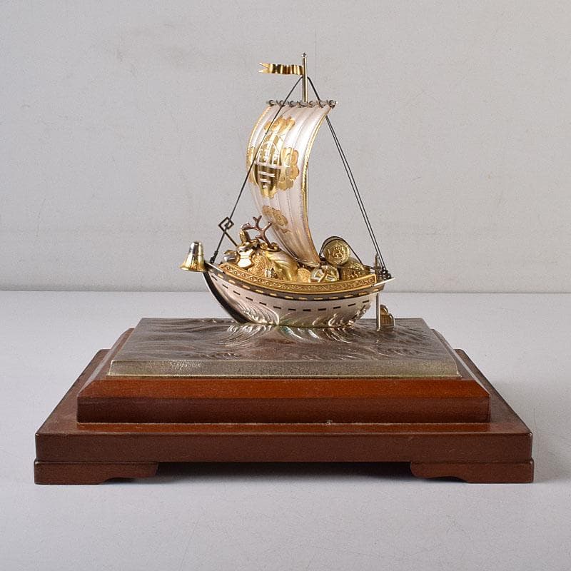 関武比古造　銀製　STERLING960刻印　宝船　約124g　D　R8728