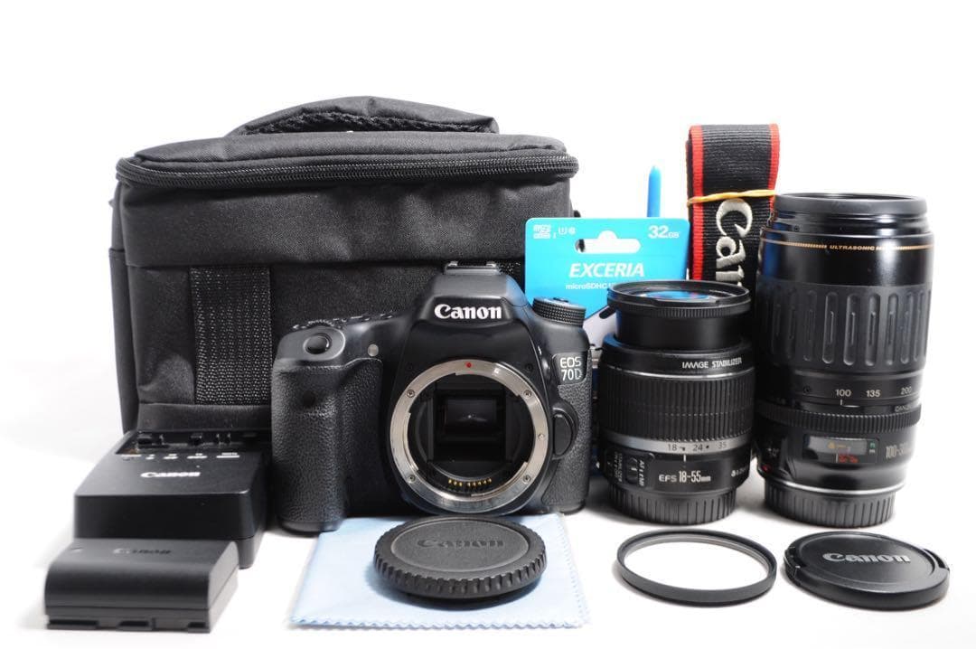 超望遠❤️Canon EOS 70D❤️ダブルズームキット❤️一眼レフカメラ
