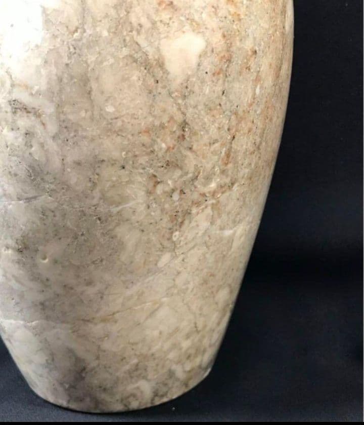 【未使用・希少】化石入りフォッシルストーン 花瓶｜ヴィンテージ天然石 一点物
