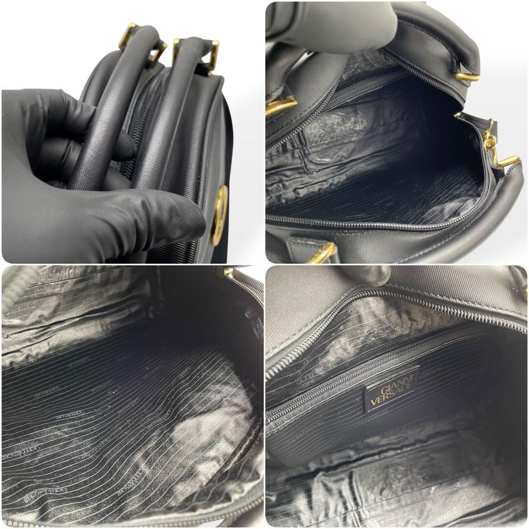 美品　希少　GIANNNI VERSACE 2way ショルダーバッグ　ブラック