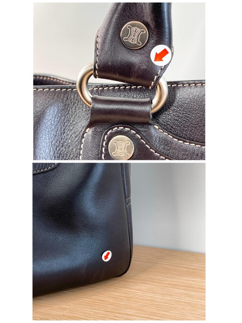 CELINE セリーヌ ブギーバッグ ハンドバッグ カバン 鞄 ダークブラウン