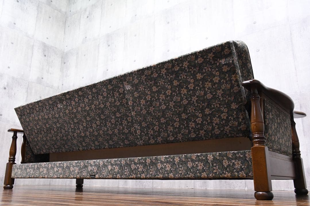 ECK118 カリモク コロニアル ソファベッド 3人掛けソファ トリプルソファ