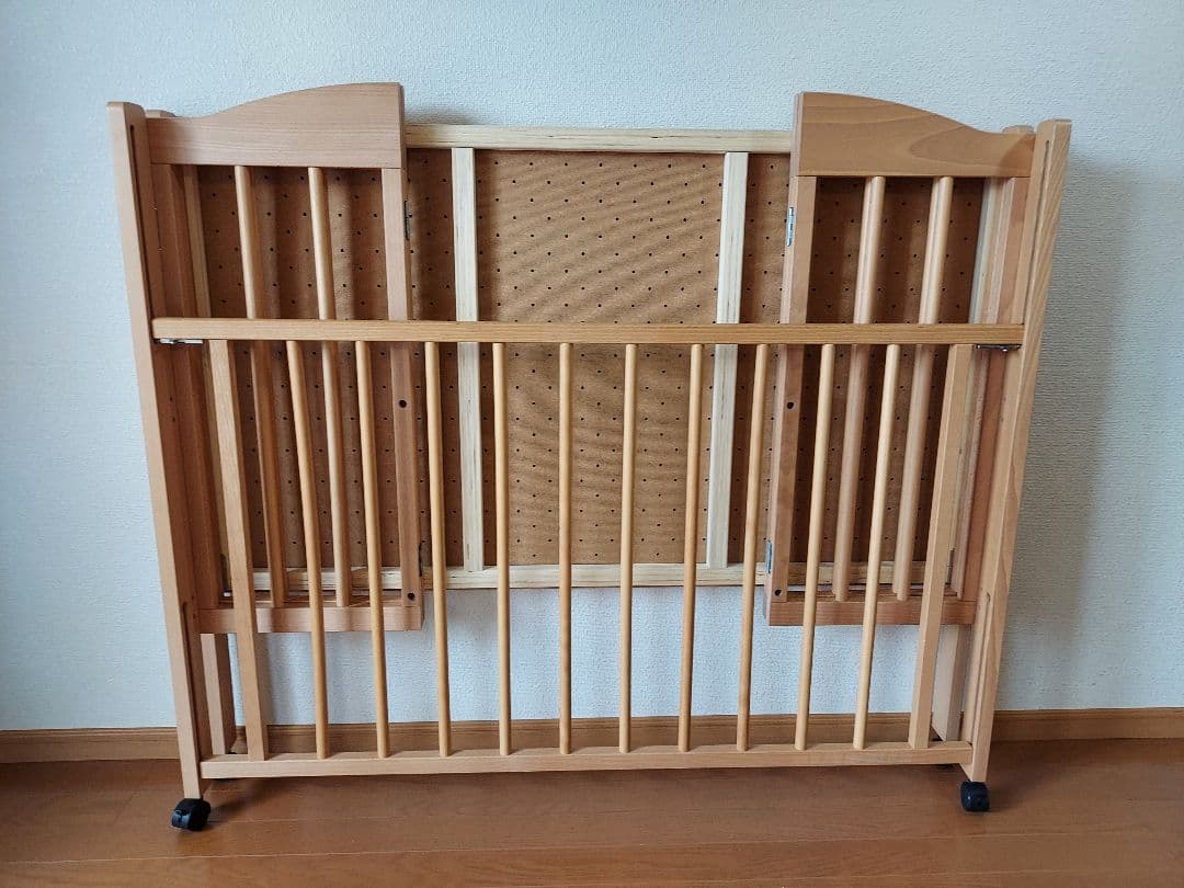 【ベビーベッド】日本製 石崎家具　スリーピー パル H-1 折り畳みベビーベッド