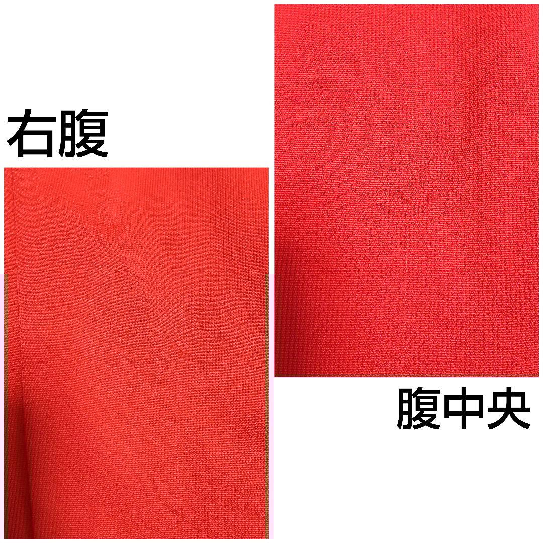 00s　アディダス　ACミラン　トレーニングウェア　ハーフジップ　赤　黒　O