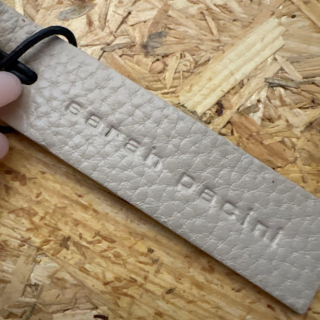 sarah pacini 本革レザー ボディバッグ ショルダーバッグベージュ