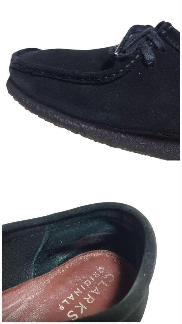 Clarks クラークス ワラビー 黒 スエード モカシン UK9 27cm