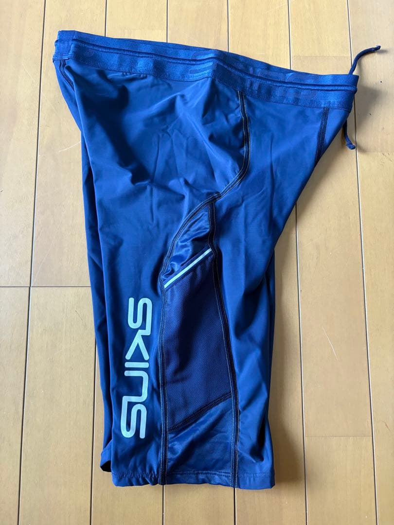 スキンズSKINS着圧コンプレッション SERIES-3ハーフタイツネイビーXL