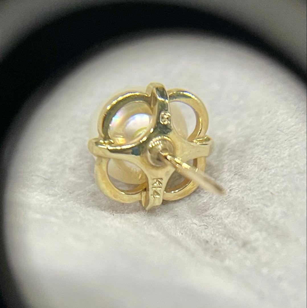 ヴィンテージ ミキモト アコヤパール　ピンブローチ　タイタック M K14 刻印