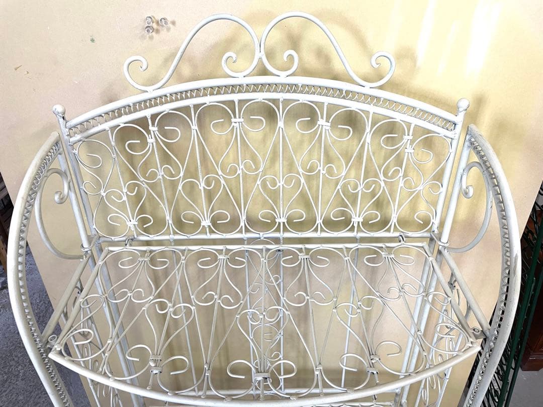 k*i様 アンティーク風 プランターラック 鉢ラック 折りたたみ アイボリー系