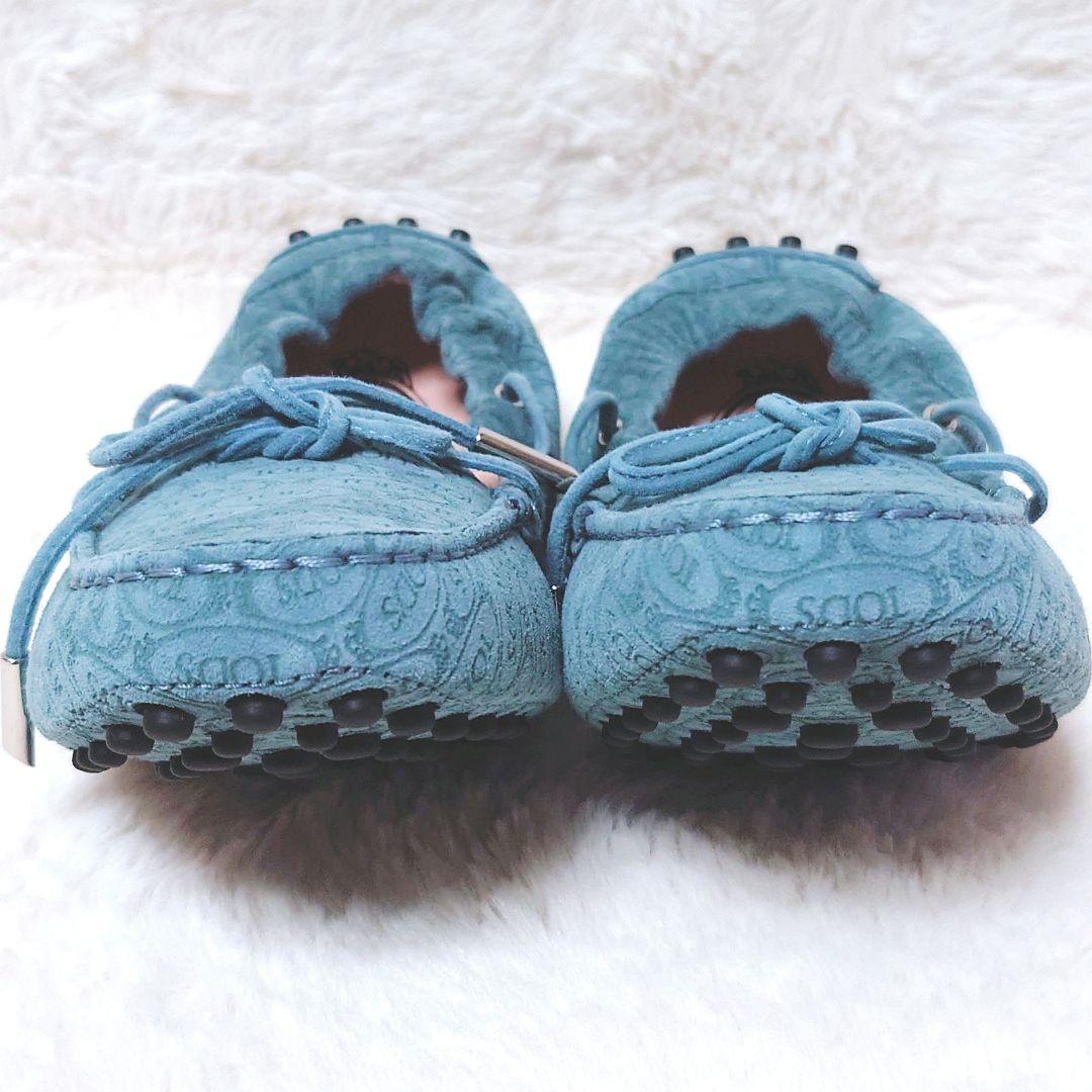 極美品 TOD'S トッズ スウェード モカシン ドライビングシューズ 38