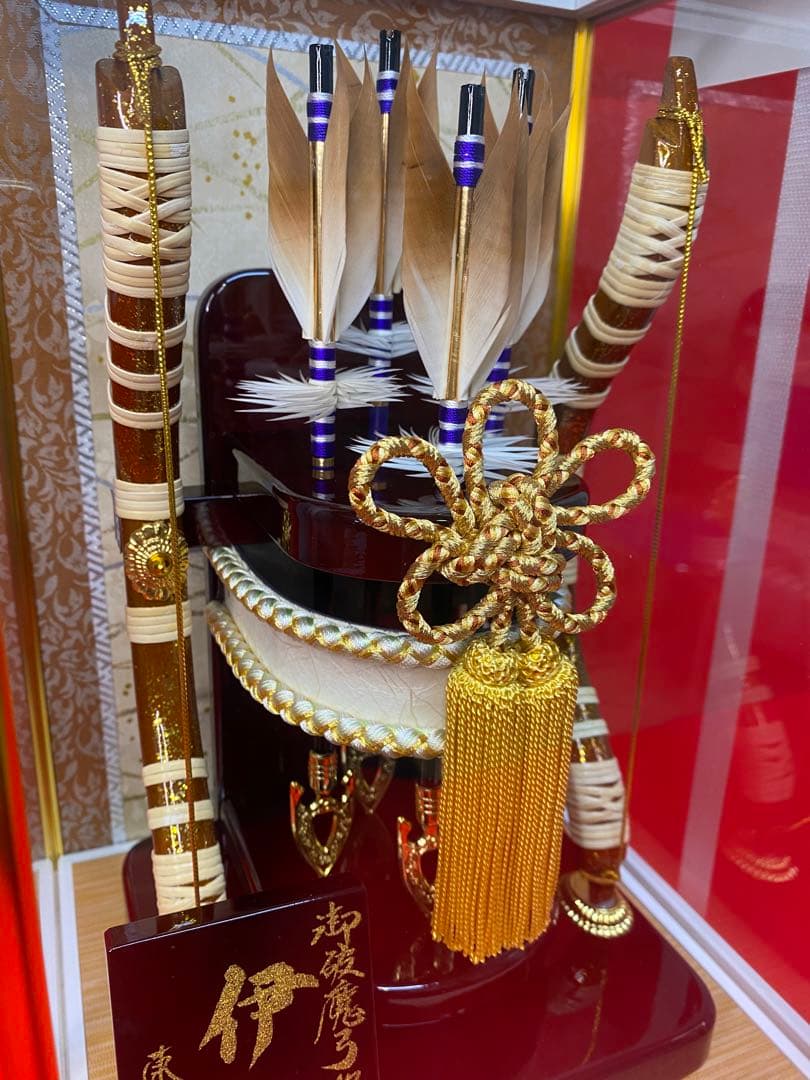 東京久月　破魔弓コンパクトガラスケース１０号・間口約２４×奥行約２３×高約３８㎝