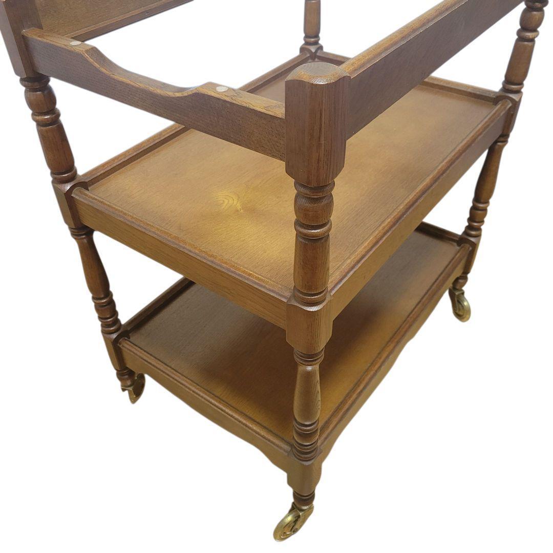 【美品】karimoku　カリモク　キッチンワゴン　ティーワゴン　昭和レトロ