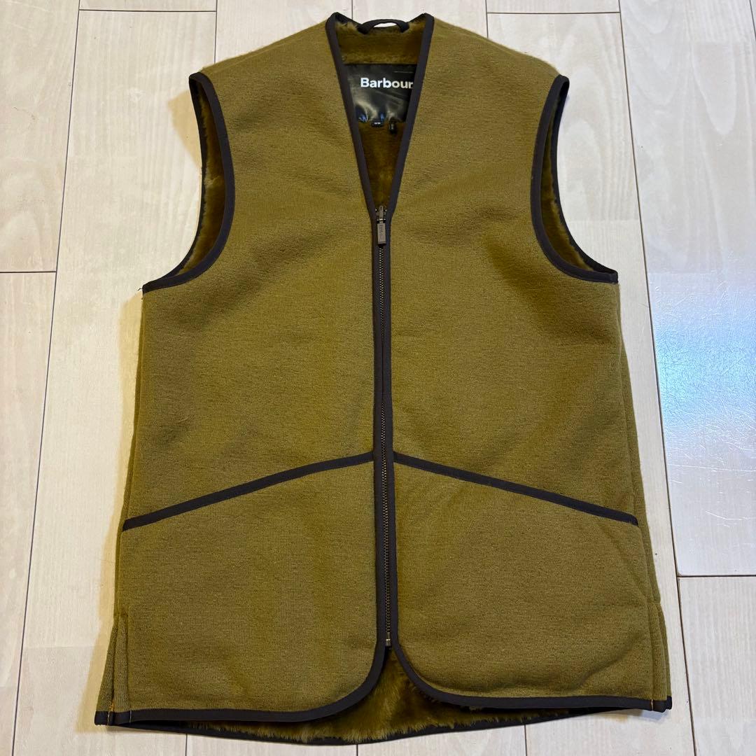 【極美品】Barbour ファー ベスト インナー リバーシブル ブラウン 38
