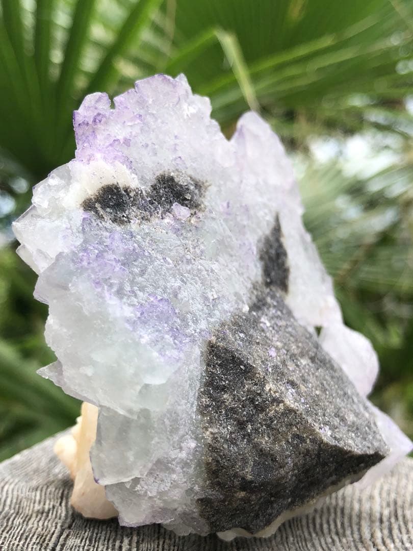 ❤️超レア　214g 綺麗　紫縁　グリーンフローライト　蛍石　クラスター