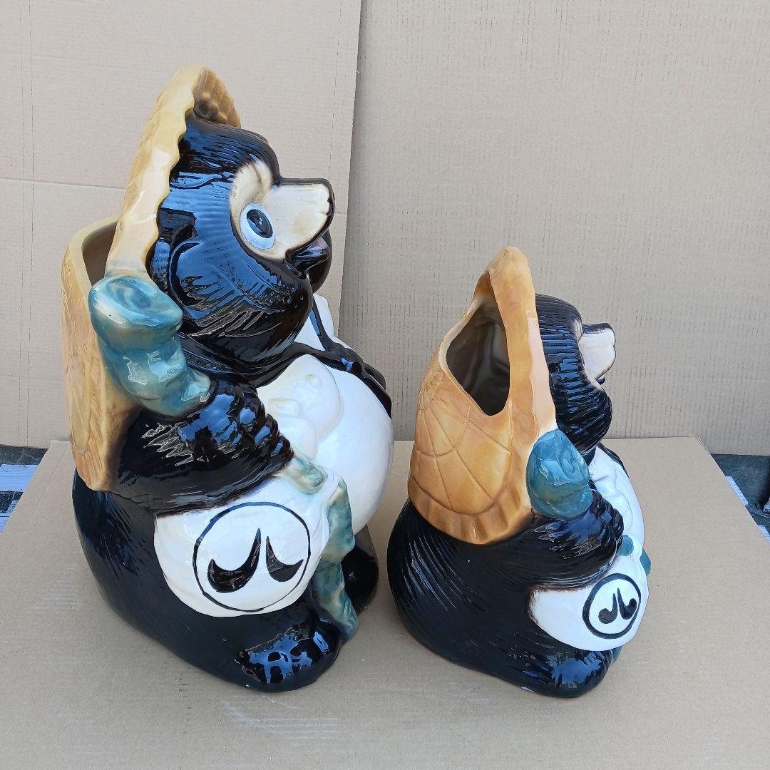 新品　陶器　傘立て　タヌキ　大型　難有　縁起物　オブジェ　置物　和風食堂　業務用