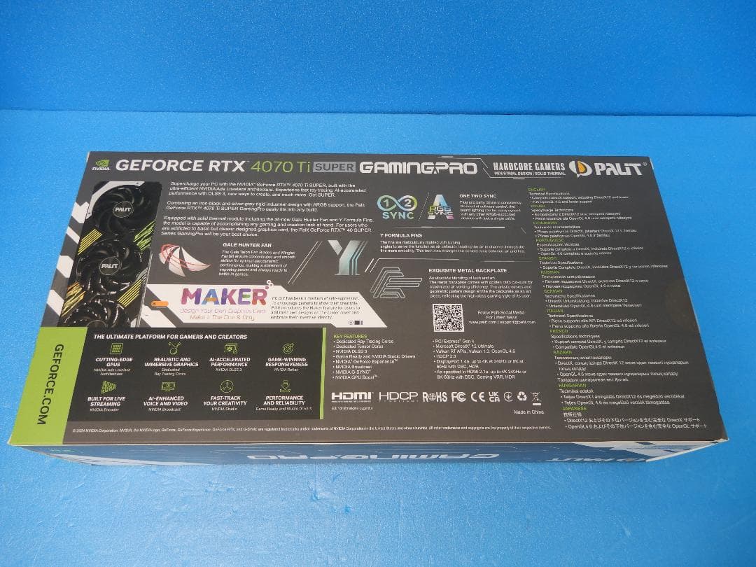 グラフィックボード・グラボ・ビデオカード PALIT RTX4070Ti SUPER 16GB GamingPro
