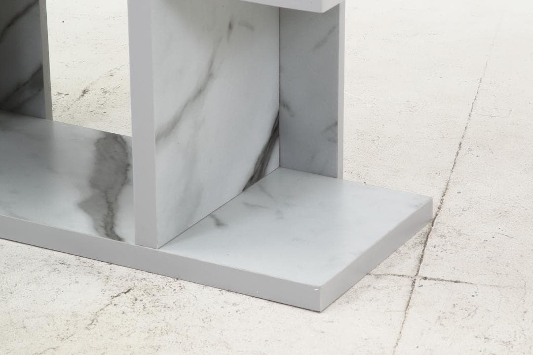 オープンシェルフ５段　大理石柄