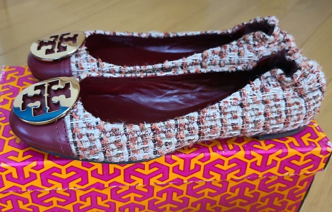 Tory Burch ツイードフラットシューズ