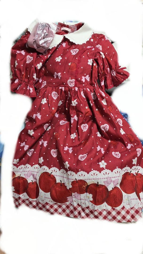 アクシーズファムカワイイ　シャルミエール　スウィーティアップルワンピース　赤