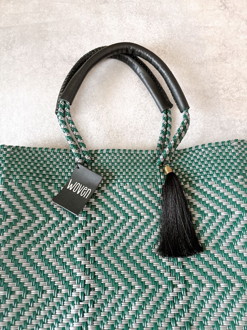 美品 WOVEN ウーヴン メルカドバッグ ミドルトート