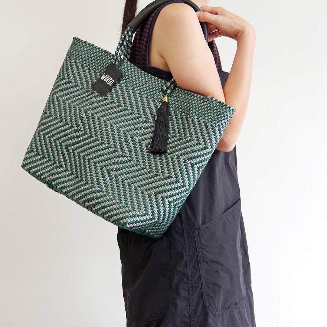 美品 WOVEN ウーヴン メルカドバッグ ミドルトート
