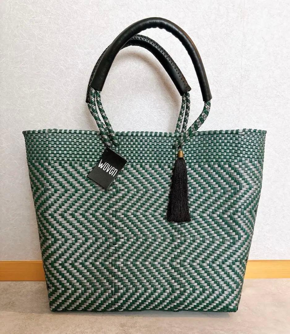 美品 WOVEN ウーヴン メルカドバッグ ミドルトート