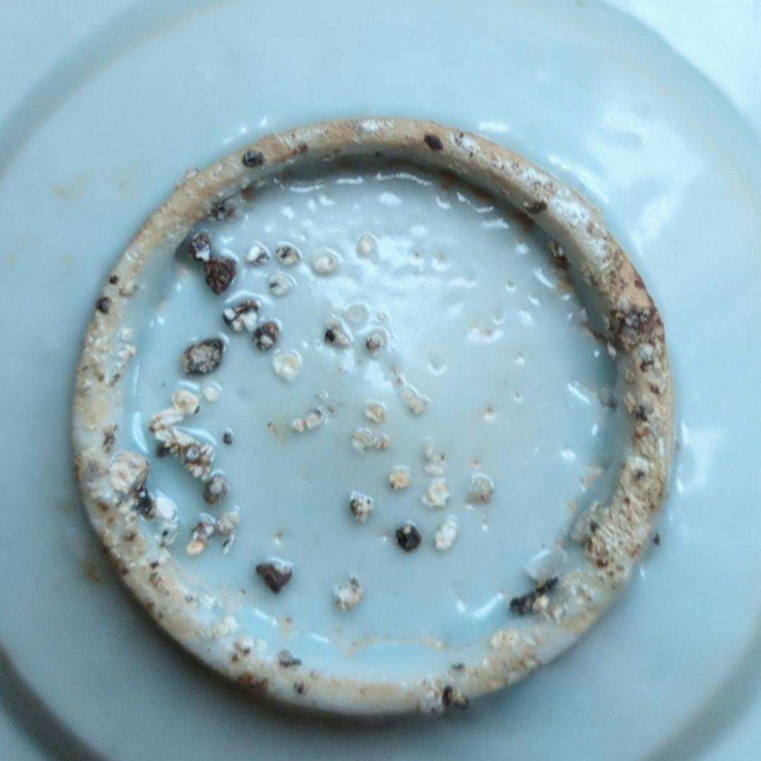 白磁皿 木箱付き 直径約10cm　骨董品　李朝初期　白磁　折縁　皿