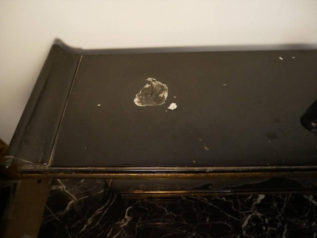 限定値下　収集品　歴史ある寺院の整理品　木製本金箔　幅115㎝　西用　3327