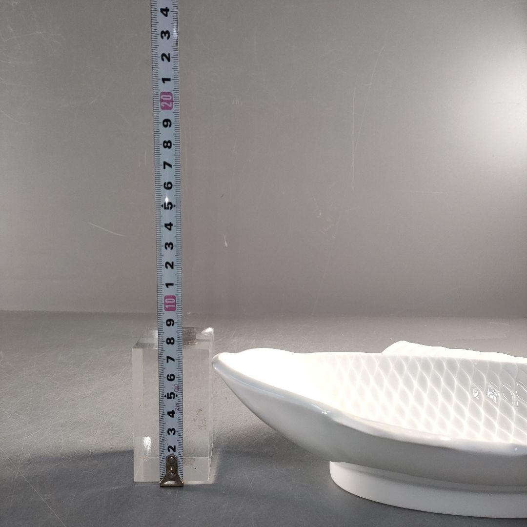 A1374-3/京峰 作/白磁魚文銘々皿5客/大皿/飾皿/盛皿/膾皿/懐石道具/