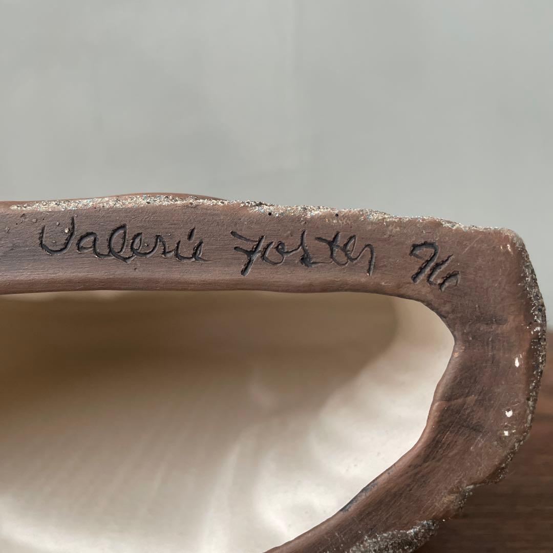 確認用　ネイティブアメリカン　インディアン　バッファロー　置物　サインあり　戦士