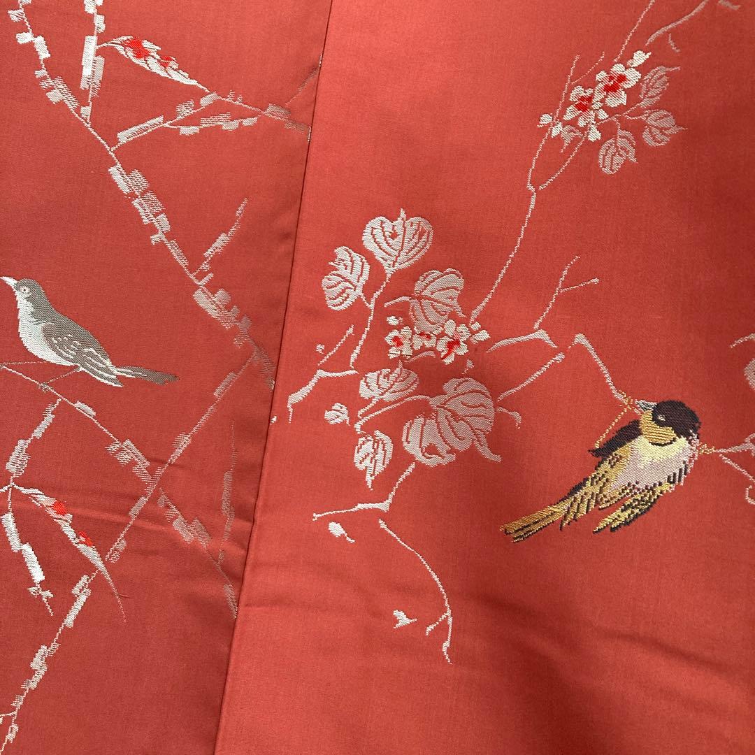 ★RIO★仕付け糸付　レトロ　アンティーク　小鳥　大正ロマン　お召　NO