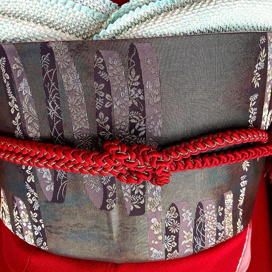 振袖フルセット　高身長　新品　手描き友禅　成人式振袖　振袖　裄丈69 赤