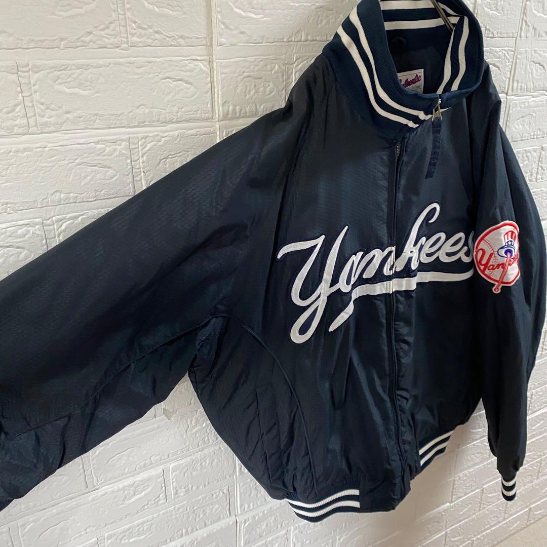 MLB ヤンキース　90s総刺繍スタジャン　ブラックネイビー