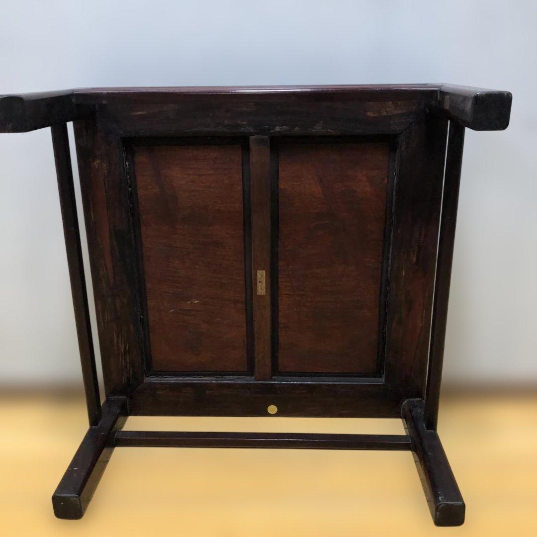 送料無料 昭和十七年 検印あり 無垢材 座卓 古家具 戦前 戦中 251215