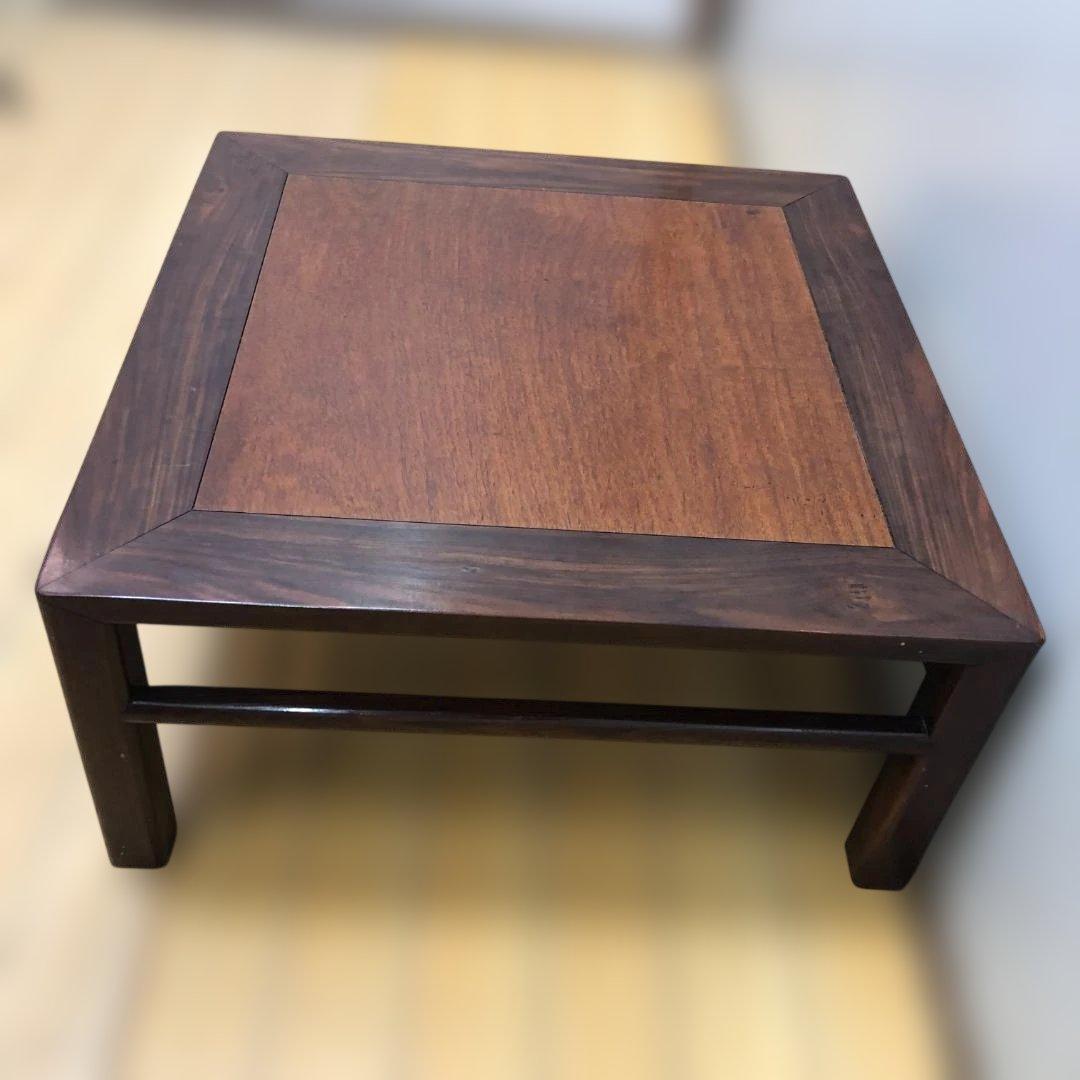 送料無料 昭和十七年 検印あり 無垢材 座卓 古家具 戦前 戦中 251215