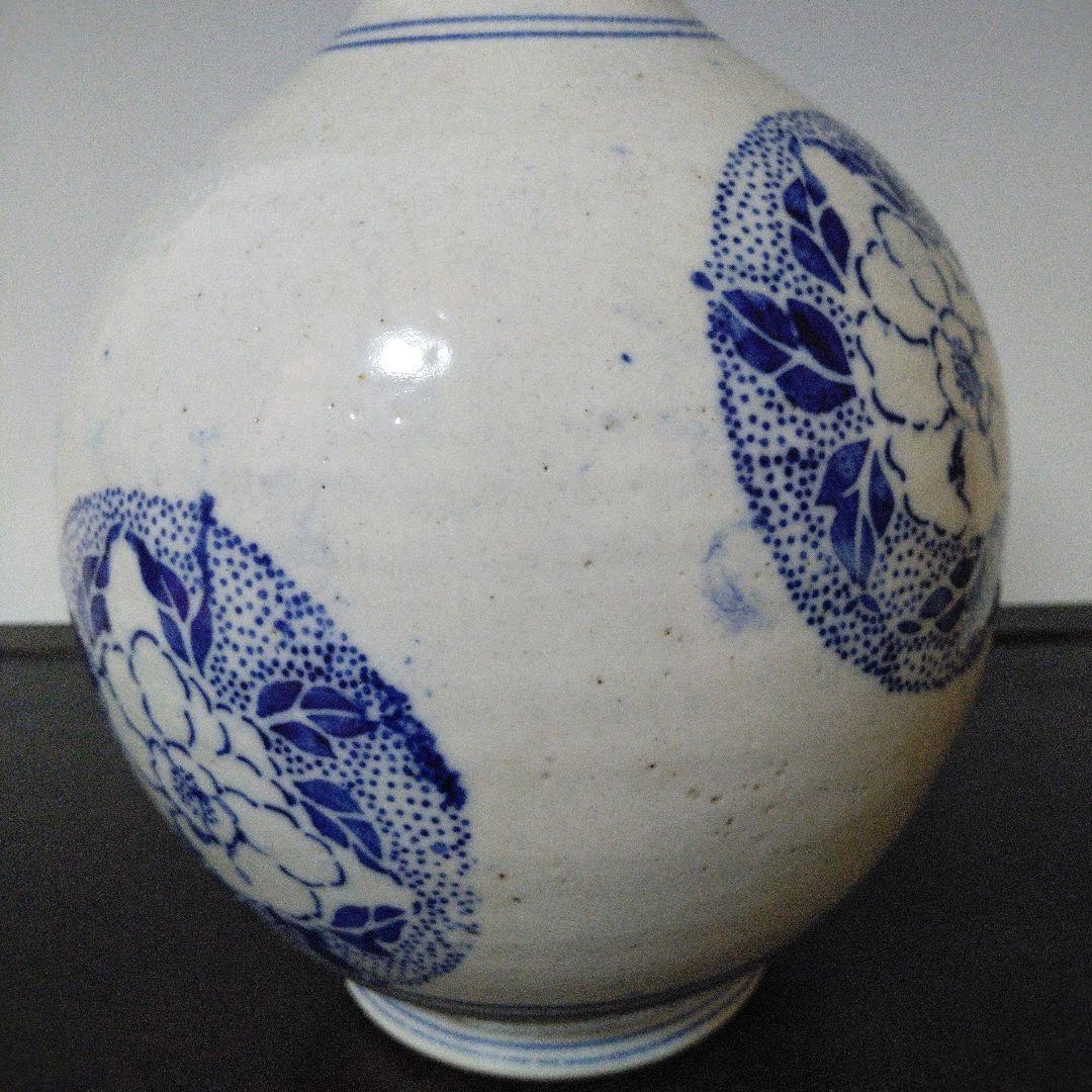 NO612 会津本郷焼　印版徳利　幕末～明治