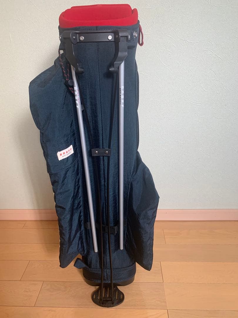 onoff オノフ スタンド キャディバッグ ネイビー/レッド OB0324