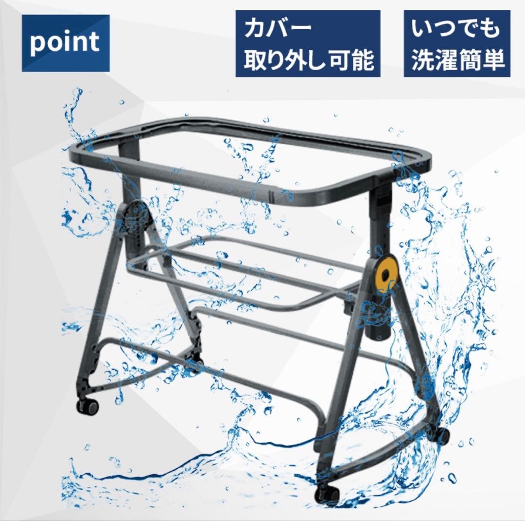 【新品】折り畳みベビーベッド 2025年モデル　カーキ