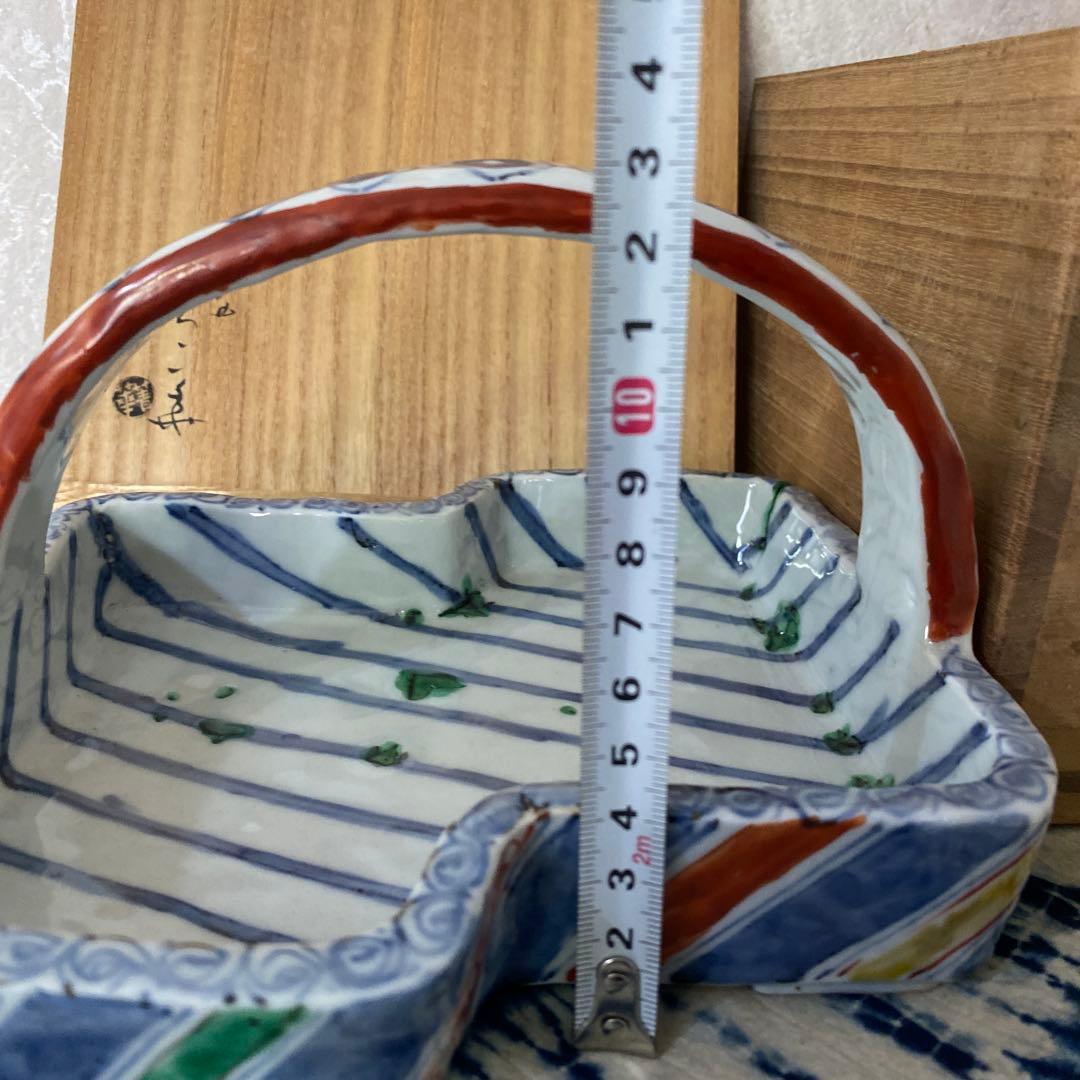 須田菁華　天啓赤絵風　手鉢