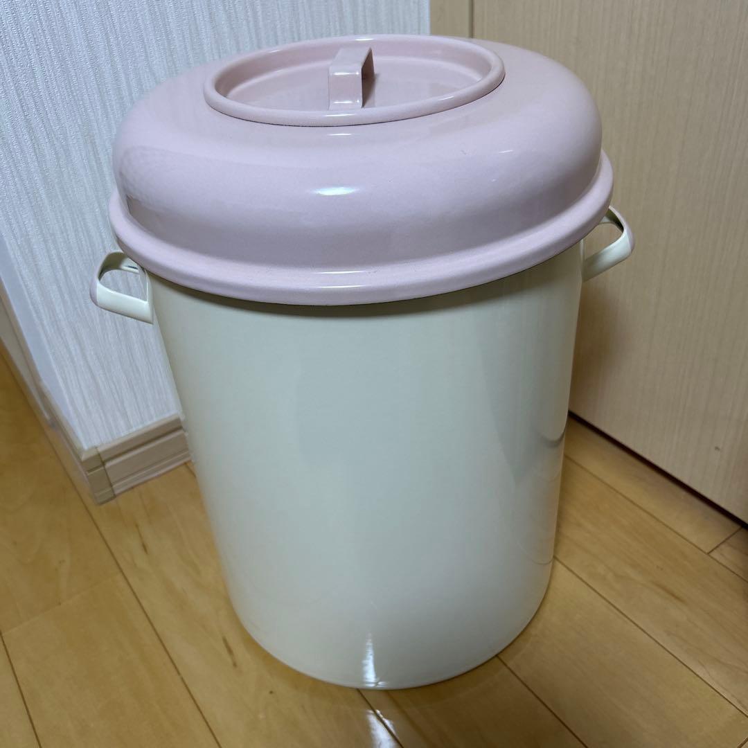 イマン imane フローラ ホーロー トラッシュ缶 特大 希少 アンティーク