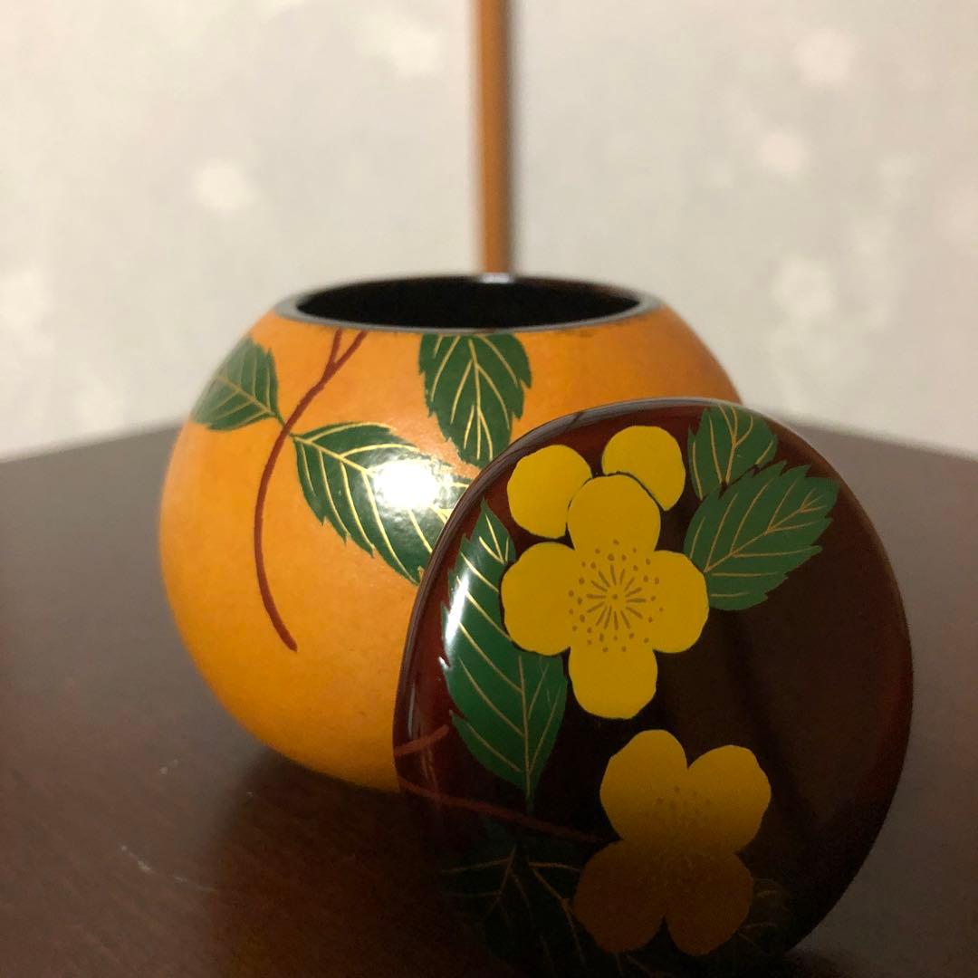 【箱有り】山吹　蒔絵　瓢箪　茶器　茶道具