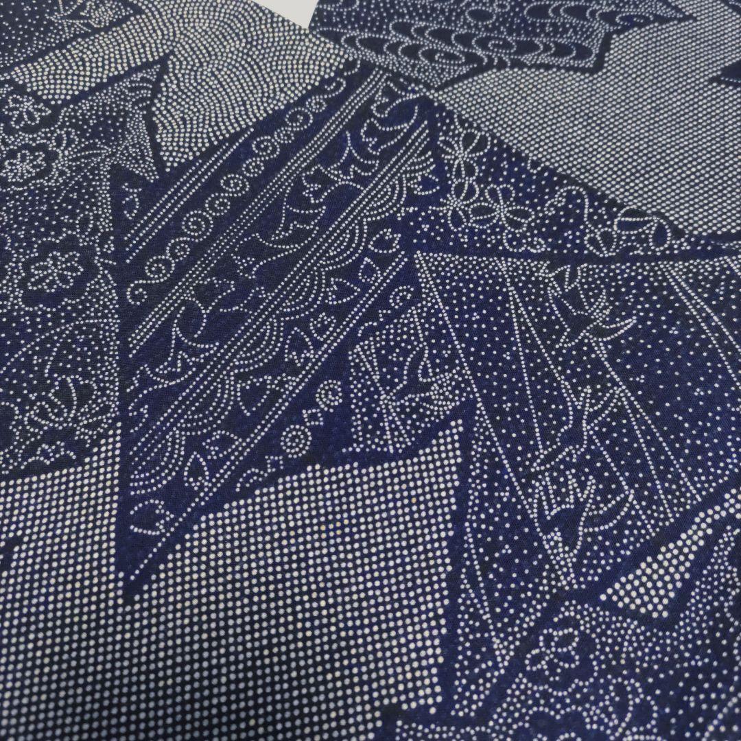 竺仙　籠染め　浴衣　ゆかた　リバーシブル　両目