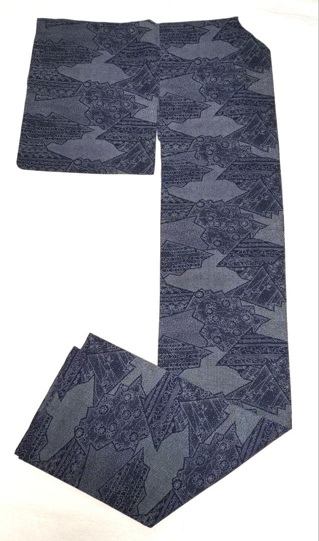 竺仙　籠染め　浴衣　ゆかた　リバーシブル　両目