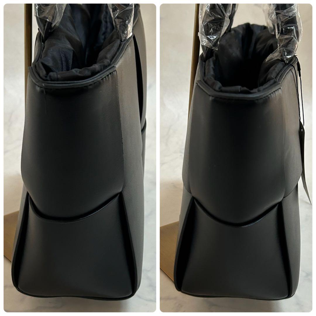 新品✨V12 BV イントレチャートスタイル エコレザー カートバッグ 黒