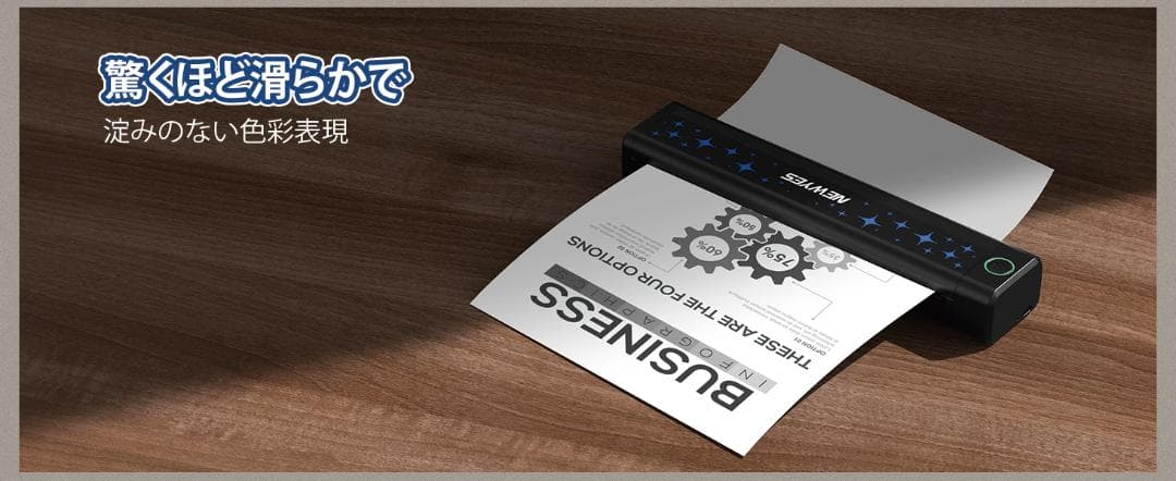 NEWYES サーマルプリンター インク不要 A4サイズ 203dpi