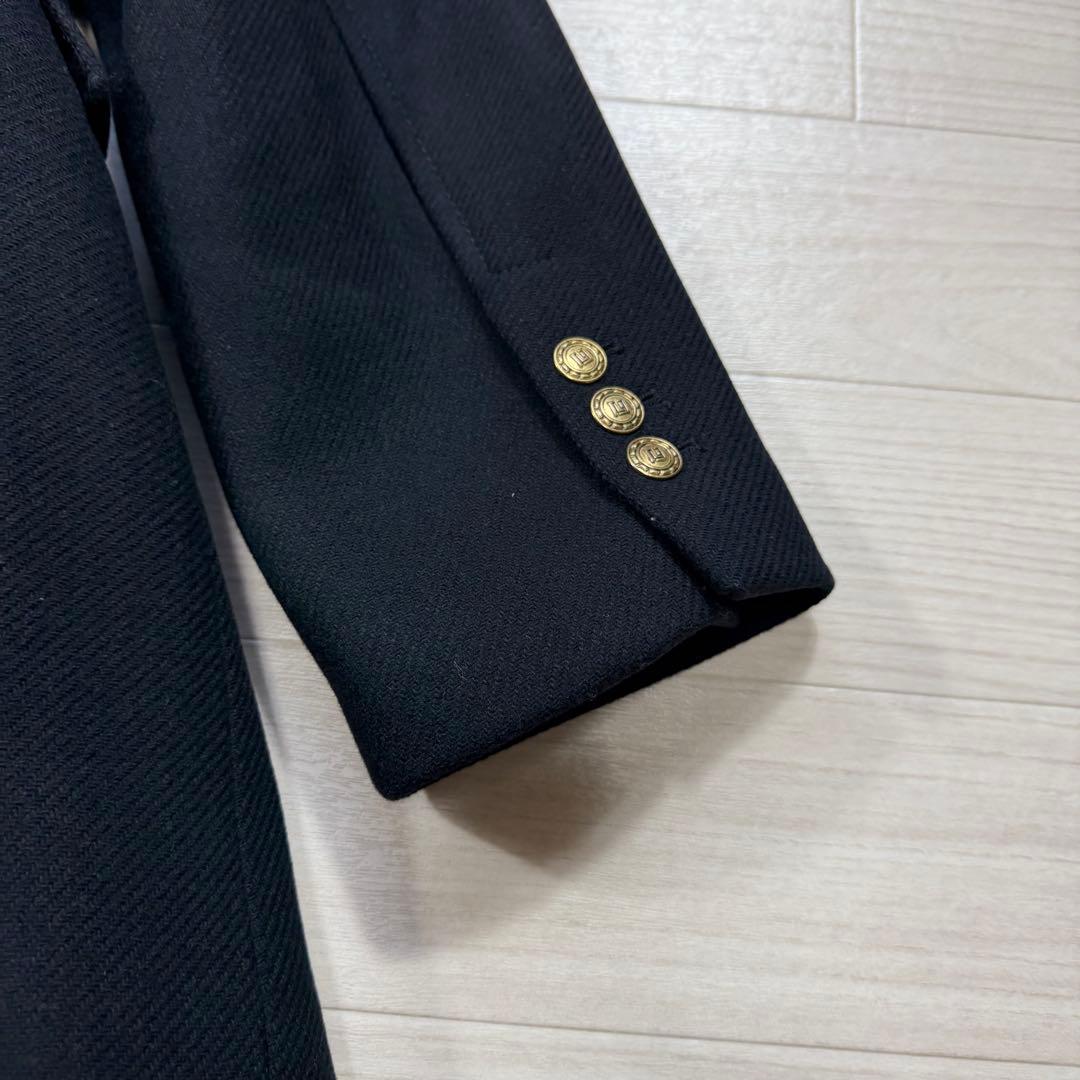 極美品 ZARA 大きい L マンテコ ナポレオン 金ボタン ダブル ブラック