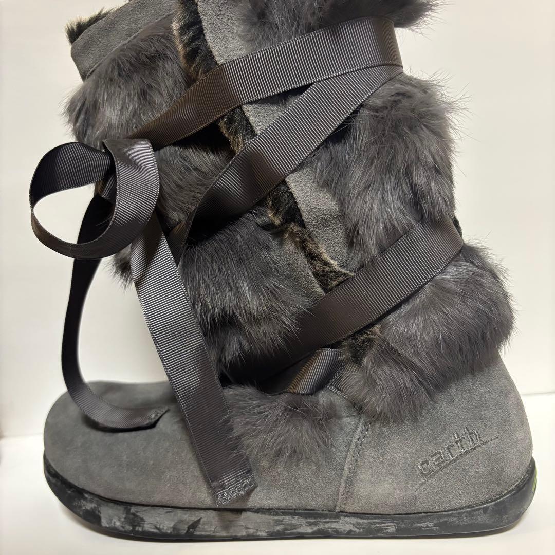 【美品】平成ギャル Y2K archive ファー リボン ムートンブーツ 23