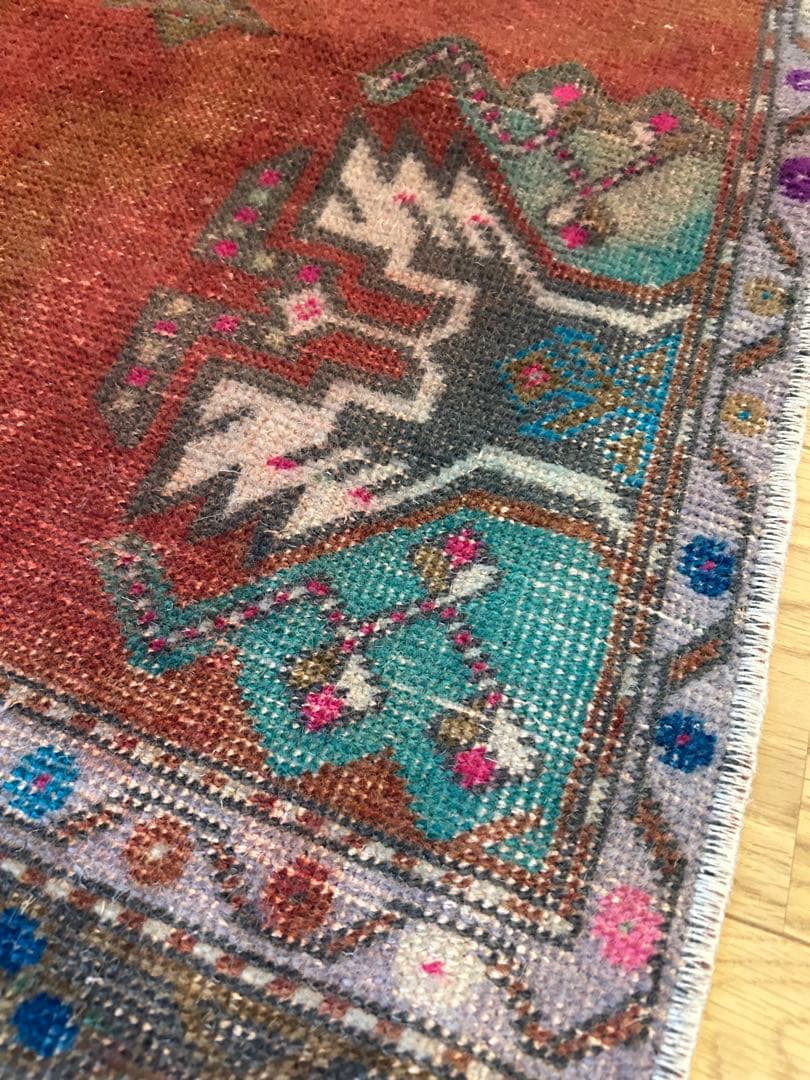 トライバルラグ・トルコヴィンテージラグ・ウール約56×120cm