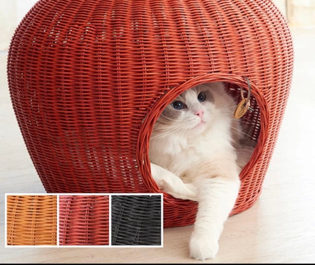 お正月　お値下げ！リンゴ型　ペットハウス 赤