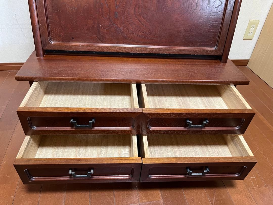 天然木 ケヤキ材 和製ヴィンテージ ライティングビューロー